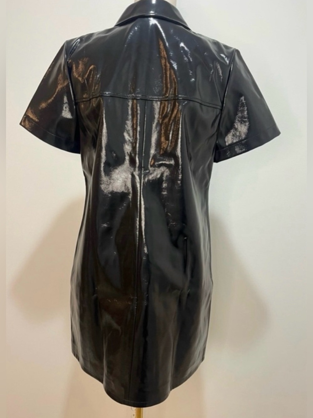 J.Crew Collection Collection gamine shirtdress in faux patent leather - Picture 12 of 14